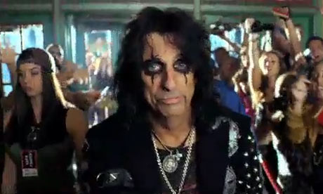 Alice Cooper in a Sony TV ad