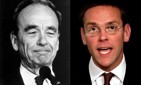 Rupert and James Murdoch montage