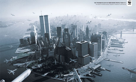 WWF ad comparing 9/11 and the tsunami