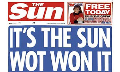 News Headlines Today on Is It The Sun Wot Wins It For Labour  How Newspaper Support Affects