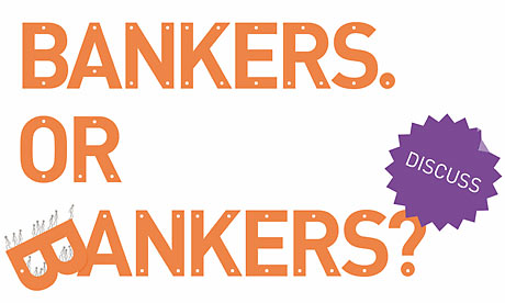 'Bankers or wankers?' ad