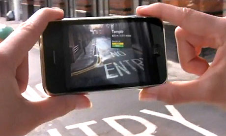 Augmented reality: Nearest Tube iPhone app