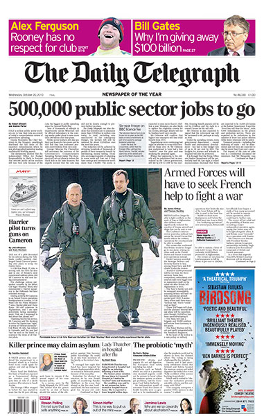 Spending review: Daily Telegraph