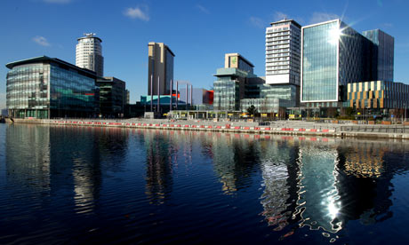 justin bieber fans in salford. MediaCity:UK in Salford.