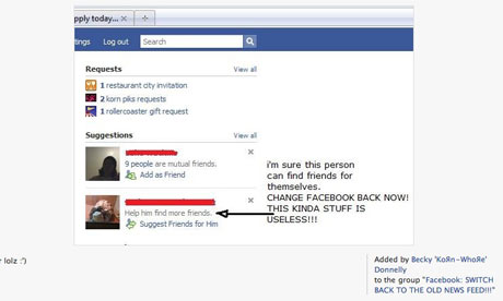 blank facebook page layout. facebook change protest