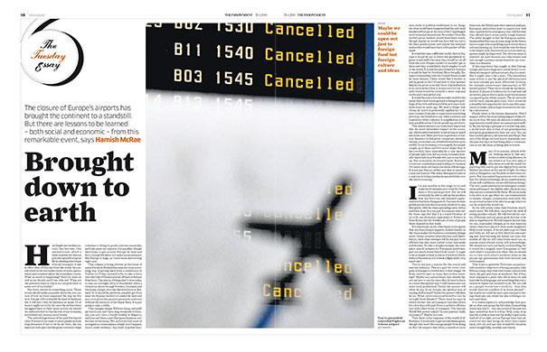 The Independent redesign: Spread from the Viewspaper