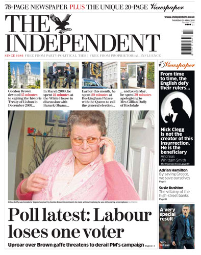 Gordon Brown bigot row: The Independent