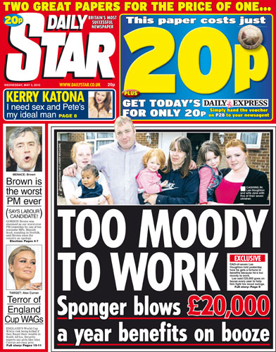 Pre-election front pages: Daily Star