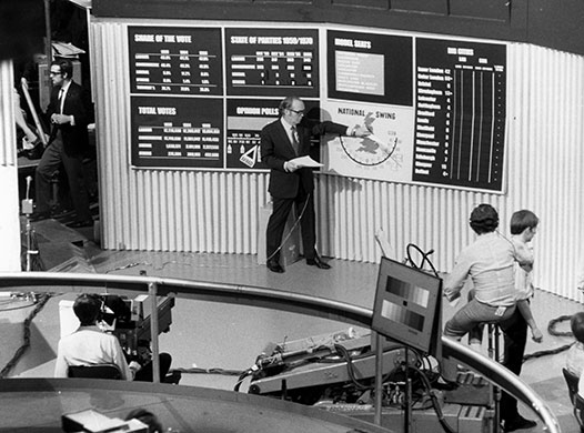 BBC election coverage: The set from the 1970 election night show