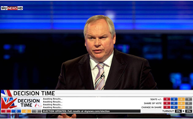 TV election coverage: Decision Time with Adam Boulton