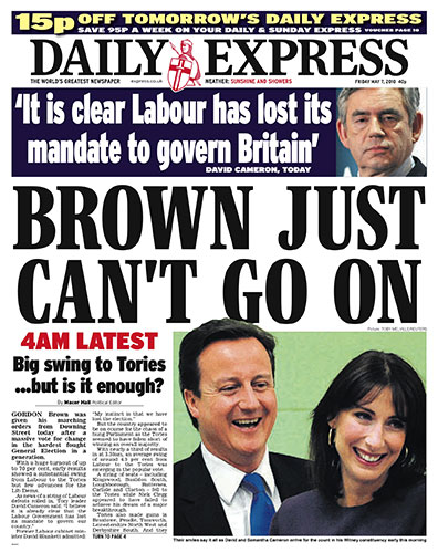 00 Late results splashes: 003 - Daily Express 4th