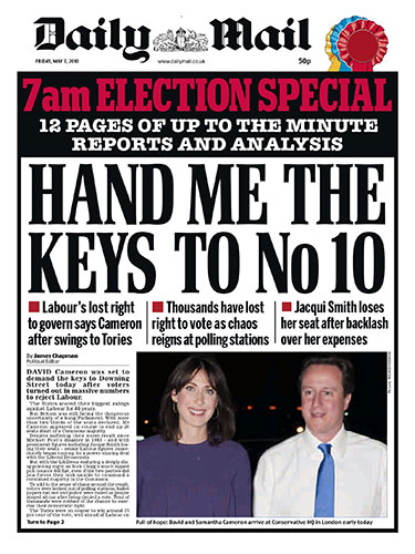 00 Late results splashes: 013 - Daily Mail: 5th