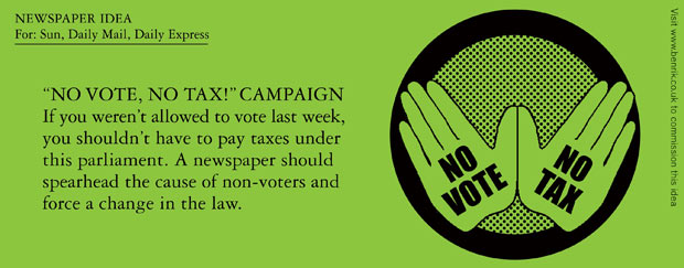 NO VOTE, NO TAX ! Campaign