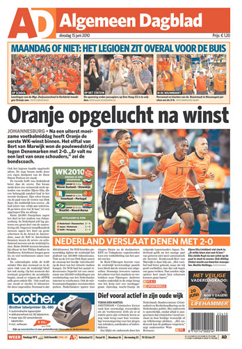 World Cup pages: Algemeen Dagblad, Netherlands