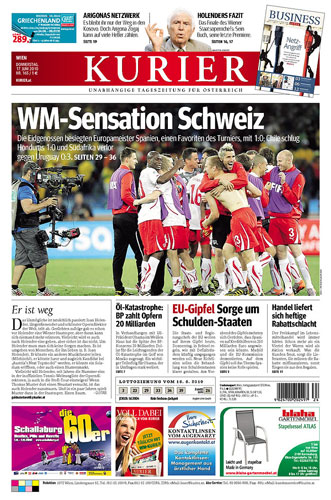 World Cup pages: Kurier, Austria