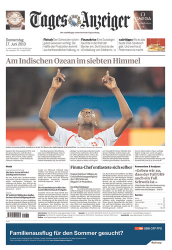 World Cup pages: Tages-Anzeiger, Switzerland