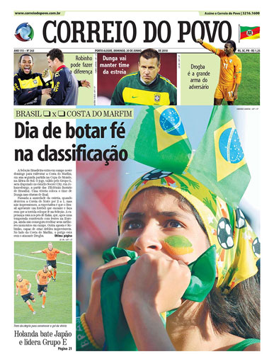 World Cup 2010 pages: Correio Do Povo, Brazil