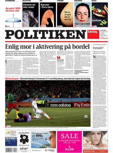 World Cup 2010 pages: Politiken, Denmark