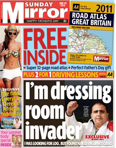 World Cup 2010 pages: Sunday Mirror, UK