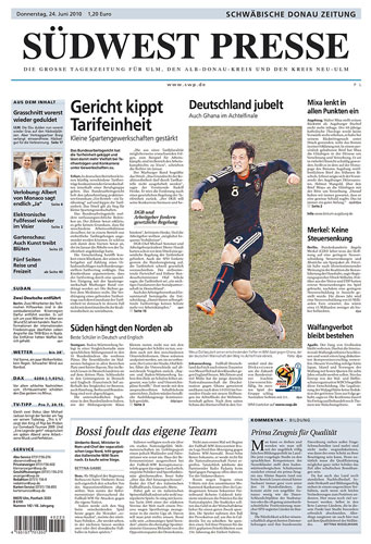 World Cup pages: Südwest Presse