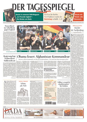 World Cup pages: Der Tagesspiegel