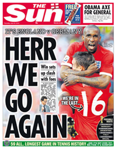 World Cup pages: The Sun