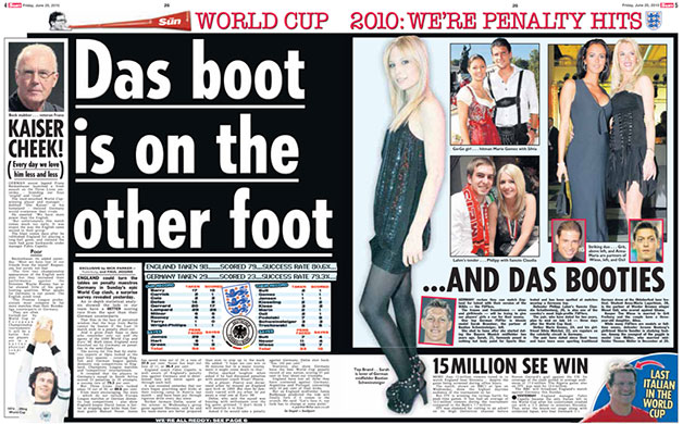 World Cup pages: The Sun spread