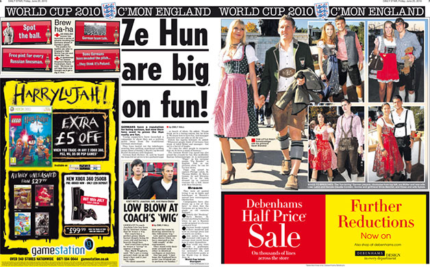 World Cup pages: Daily Star spread