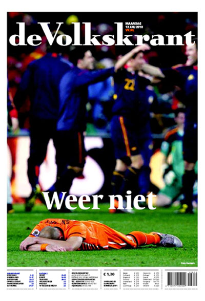 World Cup final pages: de Volkskrant, Netherlands