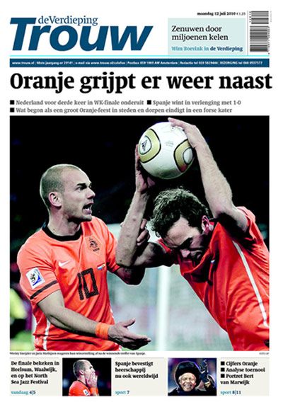 World Cup final pages: Trouw, Netherlands