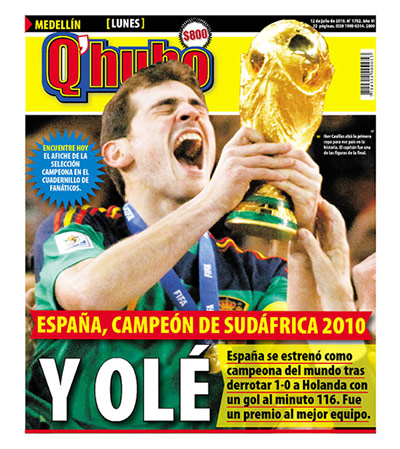 World Cup final pages: Q'Hugo, Colombia