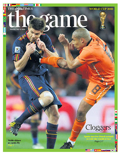 World Cup final pages: The Times, UK