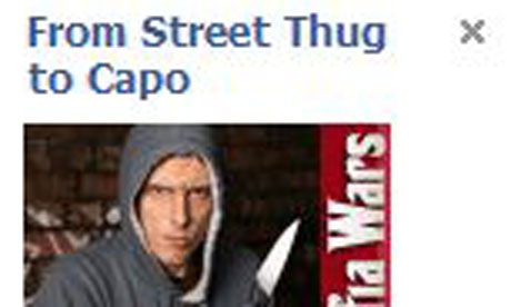 Mafia Wars Facebook ad