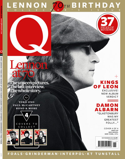 Q Lennon covers: Q John Lennon cover - shot by Bob Gruen