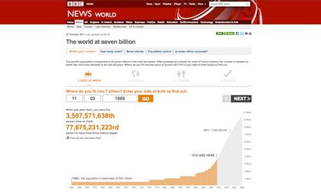 BBC 'The world at seven billion' story