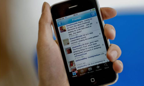 Twitter on an iPhone