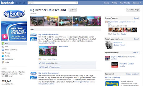 Big Brother Germany's Facebook page