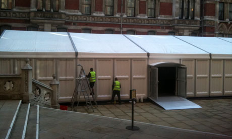 Leveson inquiry marquee