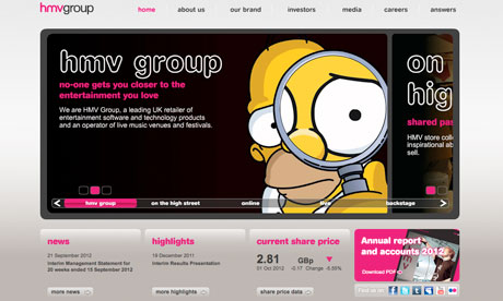 HMV Group website