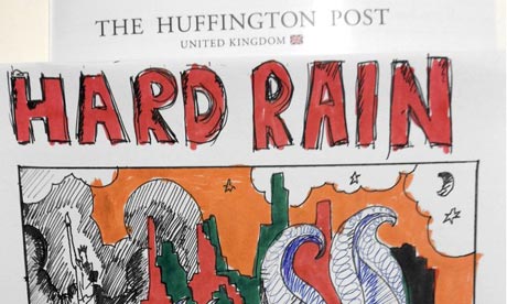 Huffington Post UK's hand-drawn Sandy front page