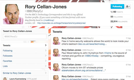 Rory Cellan-Jones Twitter account