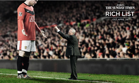 Wayne Rooney poster for Sunday Times Rich List