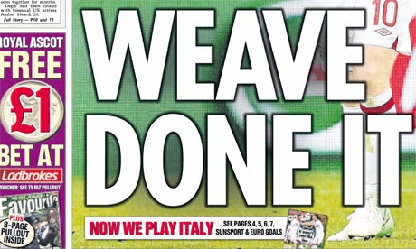 Sun Euro 2012 front page