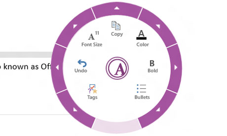 OneNote MX, a Metro app, has an unusual wheel control for font selection