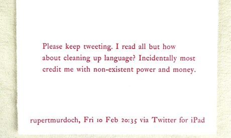 Rupert Murdoch Twitter greeting card