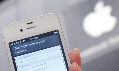 Siri on an iPhone