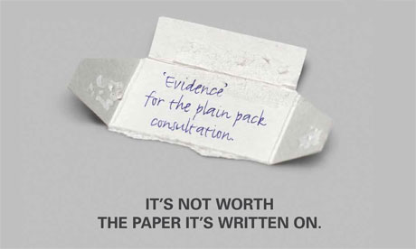 Gallaher ad on plain cigarette packaging