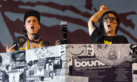 Coachella 2013: Dog Blood (Boys Noize and Skrillex) perform on stage