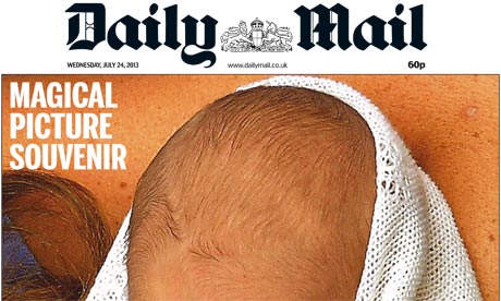 Daily Mail royal baby front page