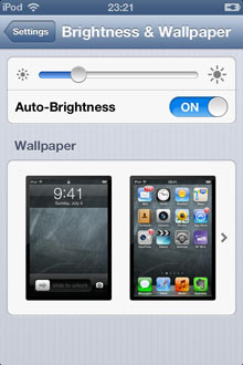 iOS wallpaper setting screen